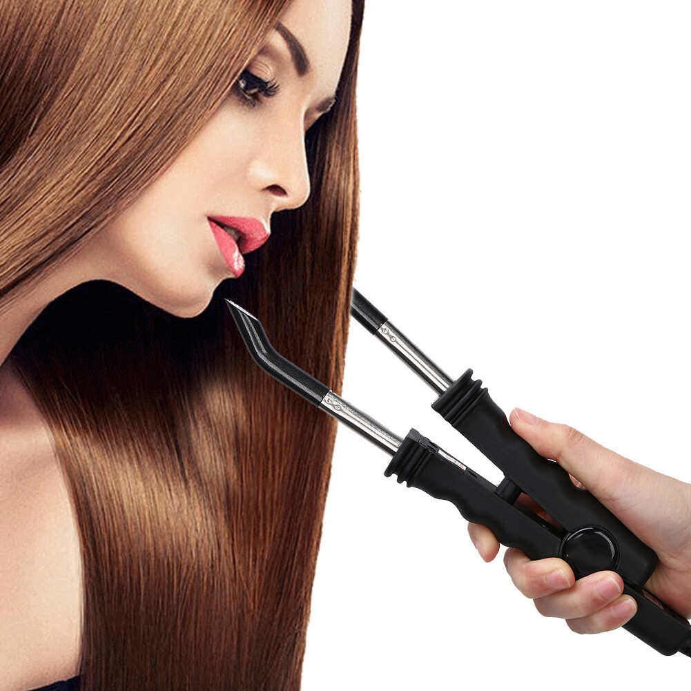Salon Hair Extension Sewing Fusions Iron Bonding Tool Heat Gun Connector Kit Set