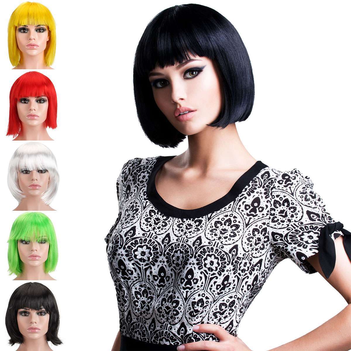 Short Full Wig Multiple Colors Cosplay Costume Anime Halloween Party Hair