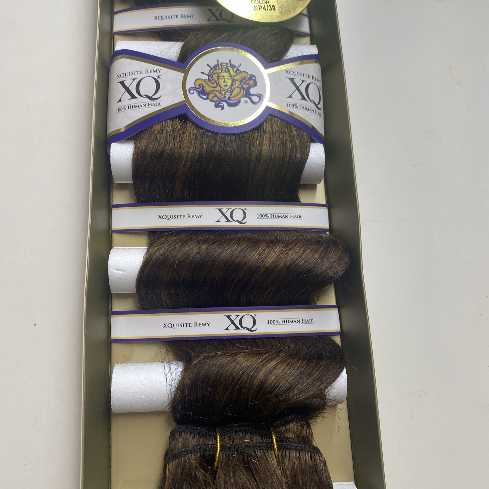 XQUISITE REMY SHORT_CUT_3PCS_8 inch_SOFT_DEEP_#NP4/30_100% HUMAN HAIR WEAVE