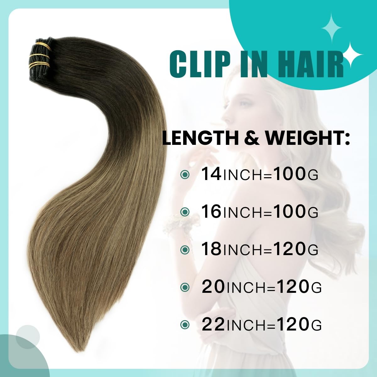 Surnel Clip In Hair Extensions Natural Black To Chocolate Brown And Caramel