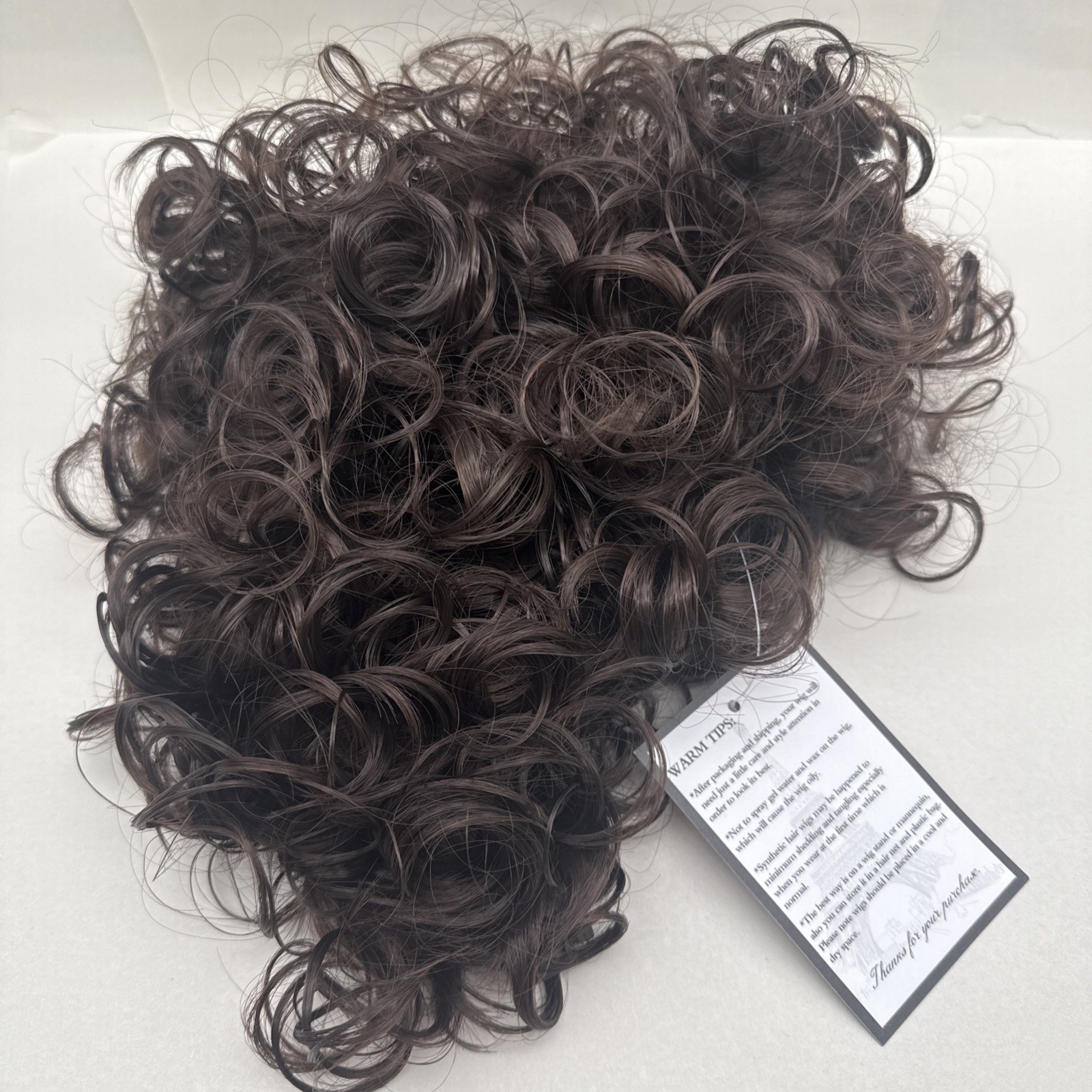 Baruisi Short Curly Wavy Blonde Brown Wigs For Women Natural Looking Synthetic..