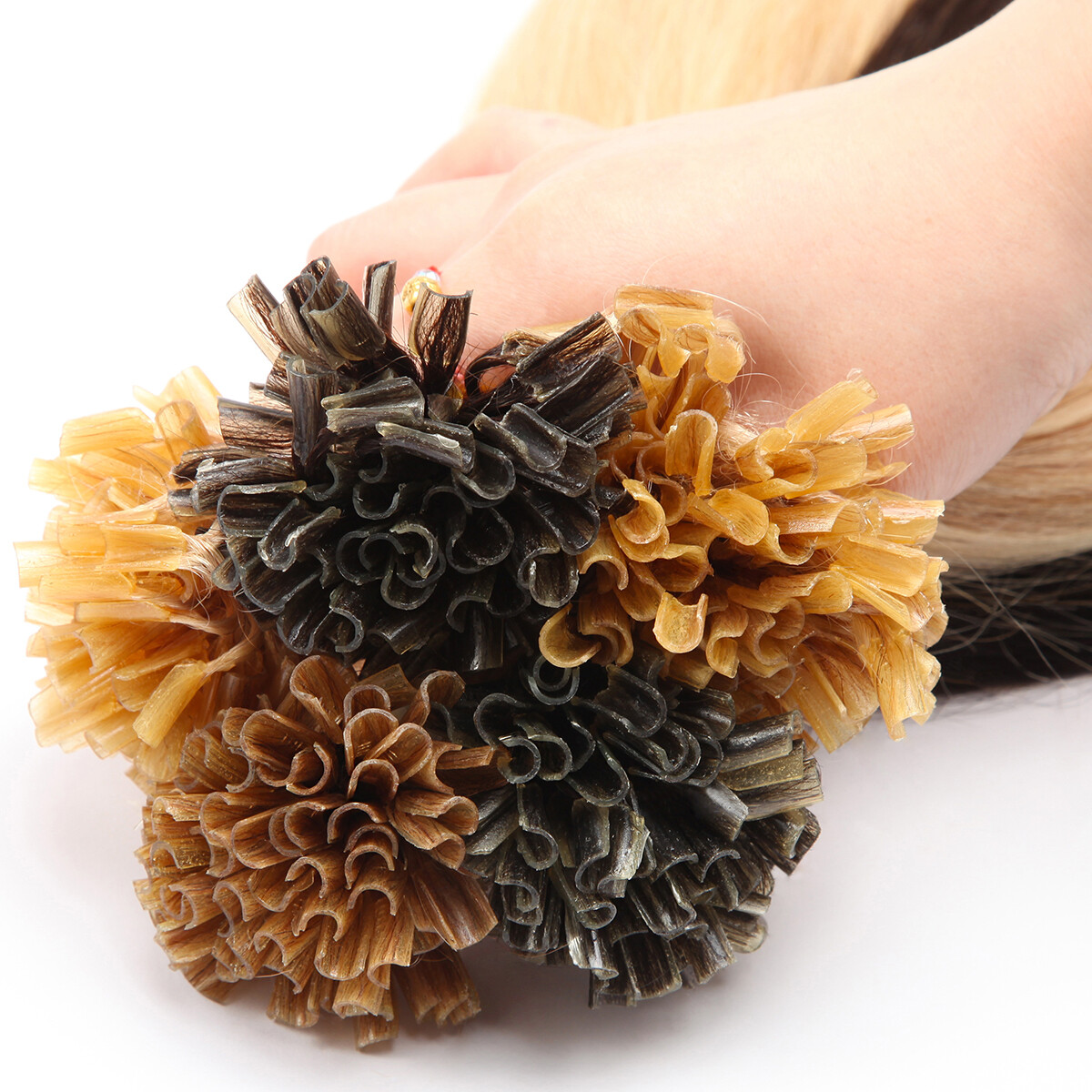 Nail U Tip THICK Keratin Real Remy Human Hair Extension 16-24 Thick Russian Glue