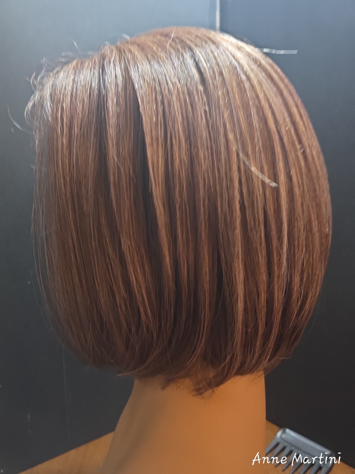 Women’s Lace Front Synthetic Straight Bob Wig Free-Part Medium Brown 11-20in