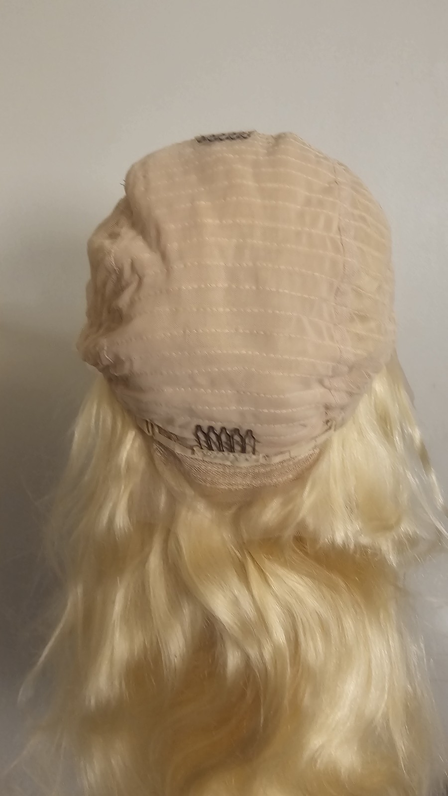 High Quality regular Top 28 ” blonde straight 100% Virgin Human Hair Lace Wig