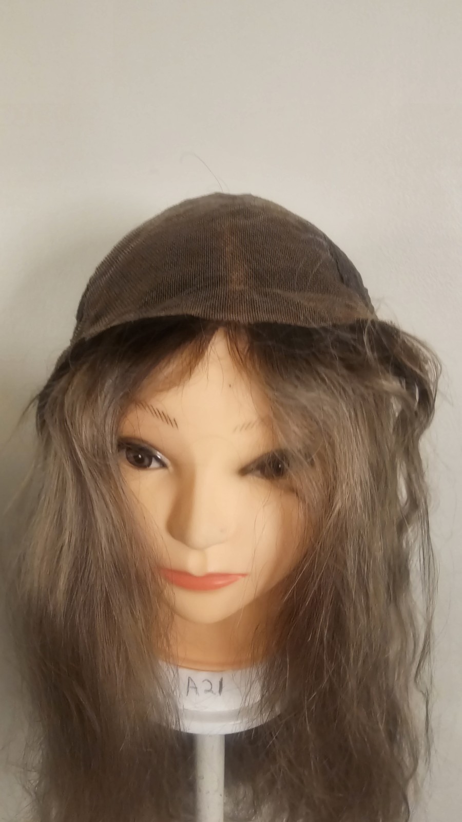 High Quality regular Top 22 to 24″ grey curly 100% Virgin Human Hair Lace Wig