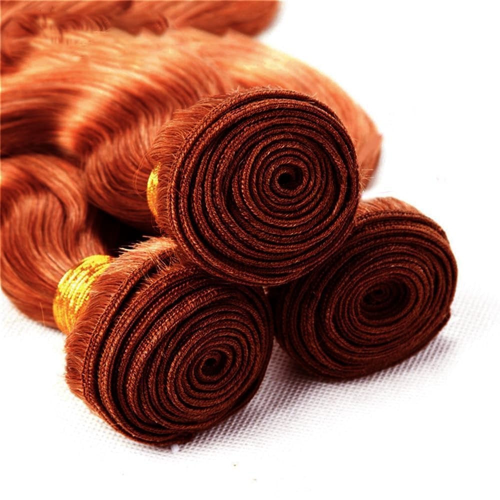 Human Hair Bundles Body Wave Reddish Brown 18 20 22 Inch 3pcs Weave