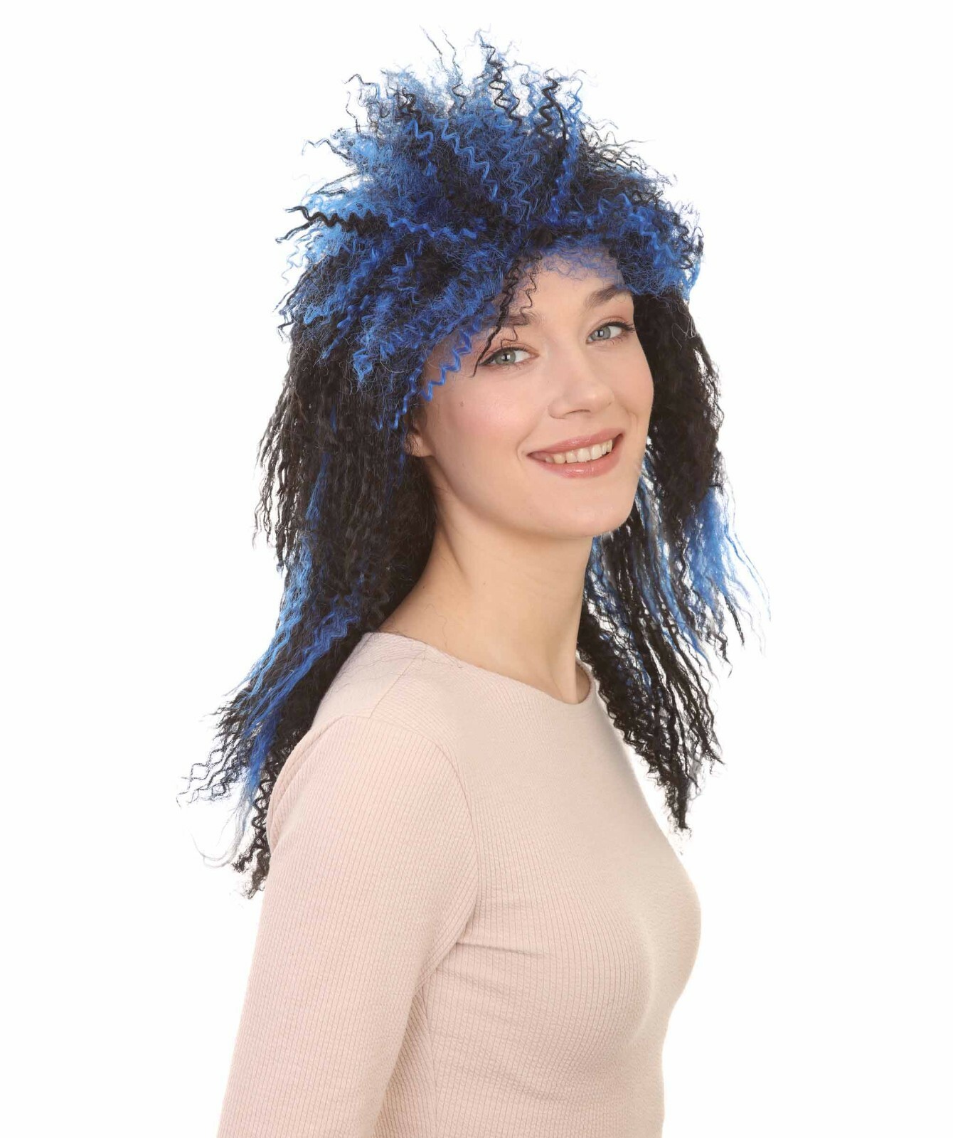 Vampires Black And Blue Women’s Wig, Dreadlock Horror Ghost Wig, HW-1982
