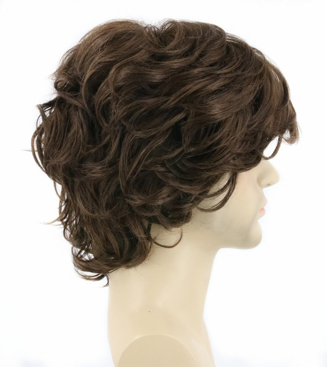 Men’s Wigs 70s 80s TV Star Wigs for Men Light Brown Natural Layered Hippie Wi…