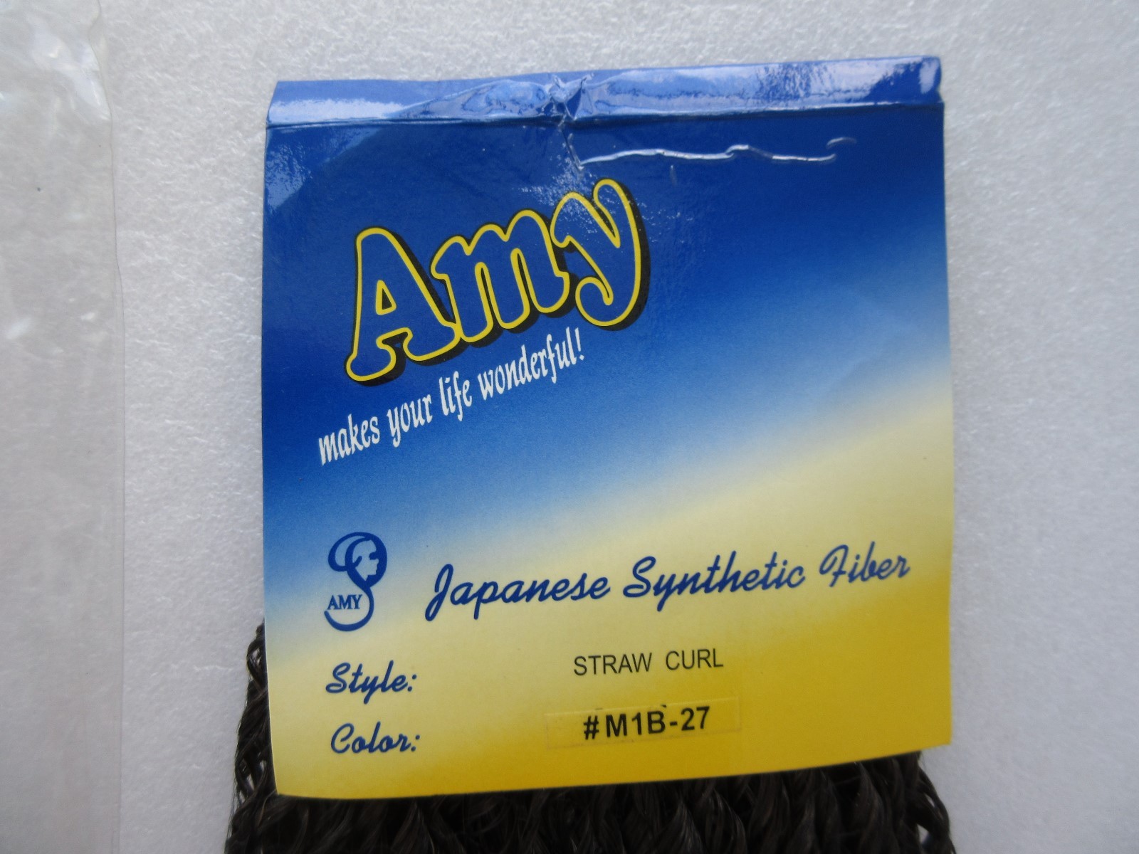 Japanese Synthetic Fiber Hair Extensions Straw Curl Dark Brown Amy 13″ NEW