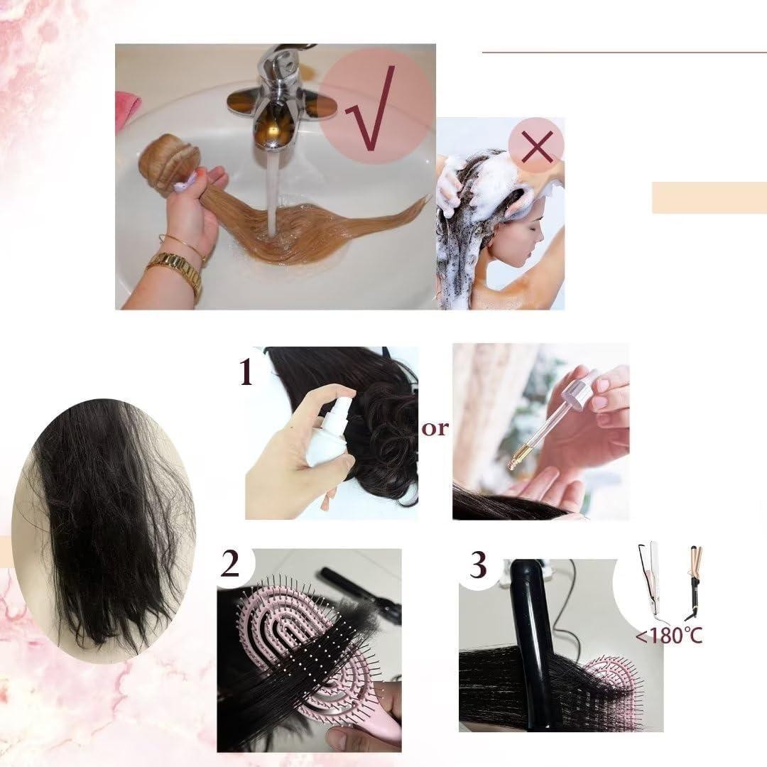Easyouth CLIP-IN 14″ Ombre Black to Brown Human Hair Extensions CP 1B-6-27