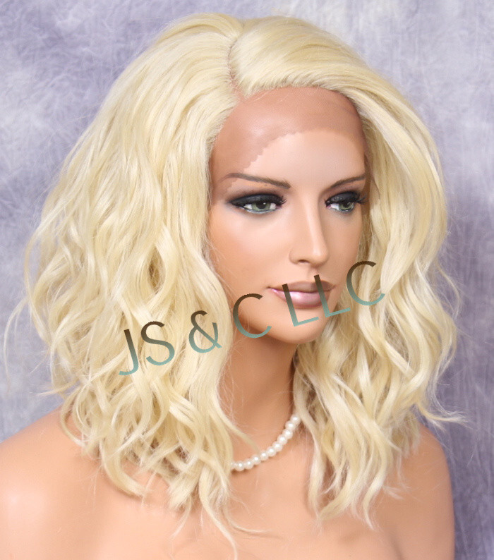 Human Hair blend Heat OK Full Lace Front Wig Blonde Super Natural ppq 613 NWT