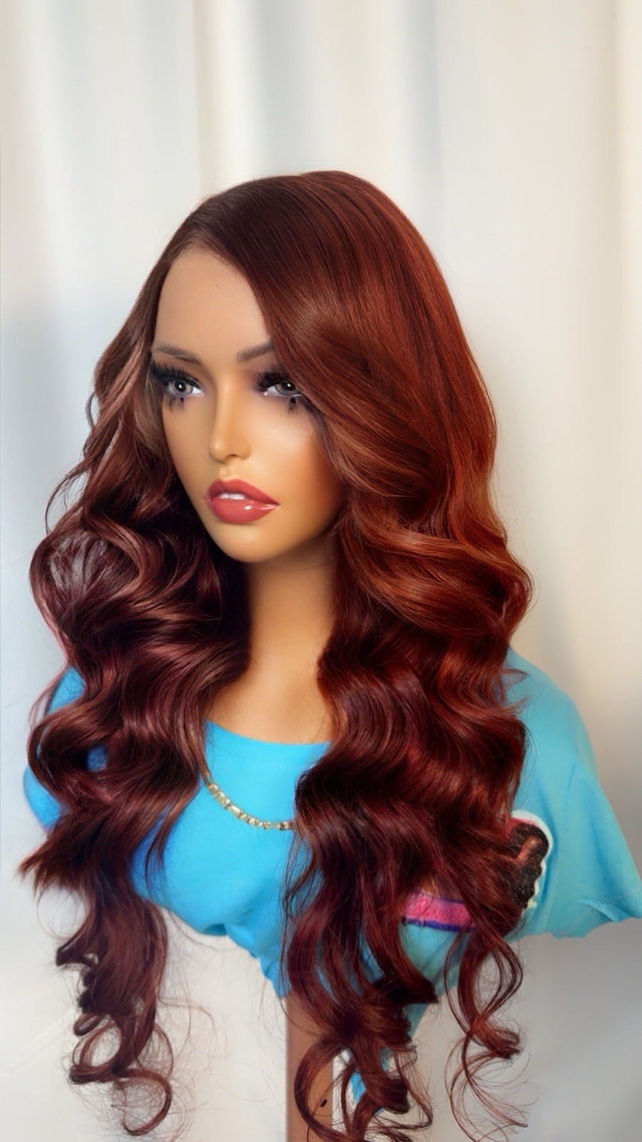 Cyan Unit_Custom 2 Toned Color 13X6 HD Lace Frontal Human Hair Wig 30in