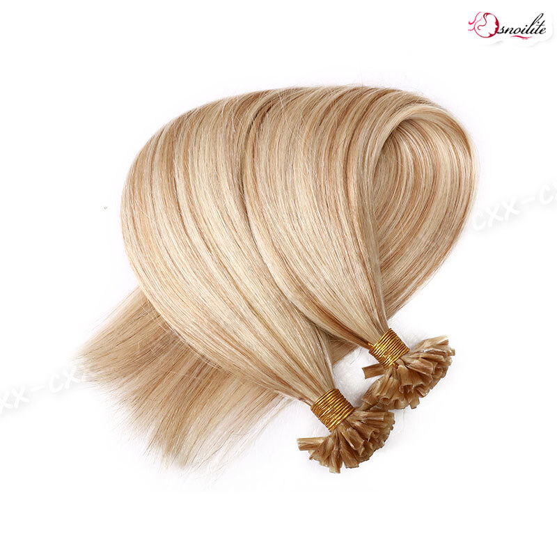 200 Pre Glue Bond U Nail Tip Straight Remy Human Hair Extensions Pre Bonded Glue