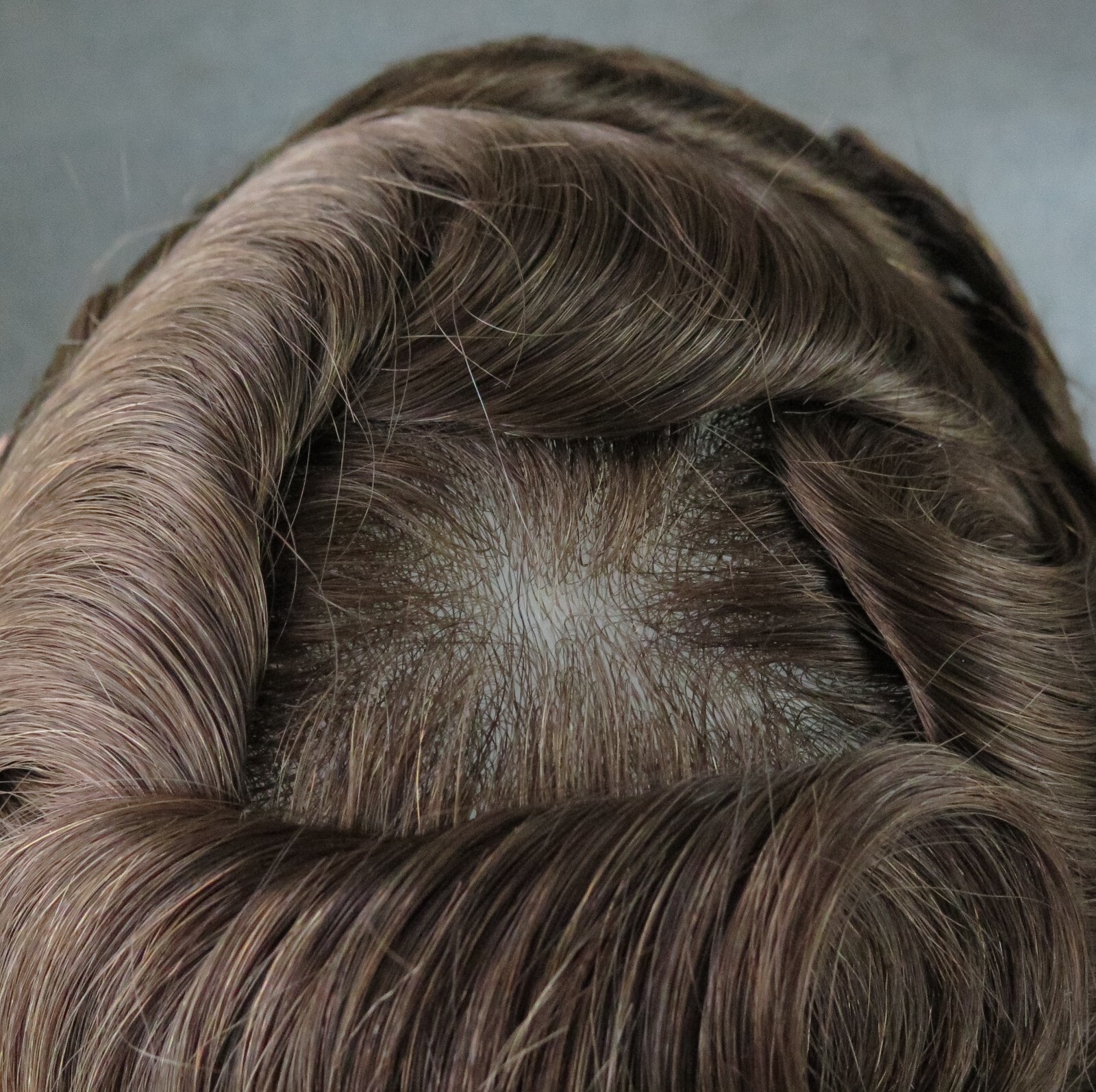 Mens Toupee Natural Human Hair System 0.03mm Ultra Thin Skin Brown Hair Piece#5