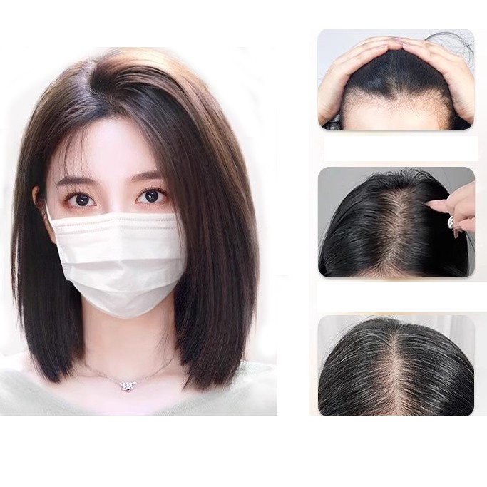 Clip In Human Hair Straight Bangs Toppers For Women Thinner Hair Replacement