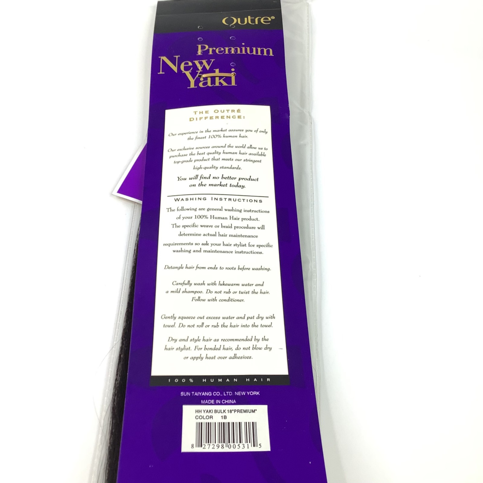 Outre Premium New Yaki 100% Human Hair Braiding 1B Off Black Straight Micro