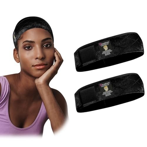 Wig Grip Band, Headband for Keeping Wigs in Place, Black, 2 Pieces