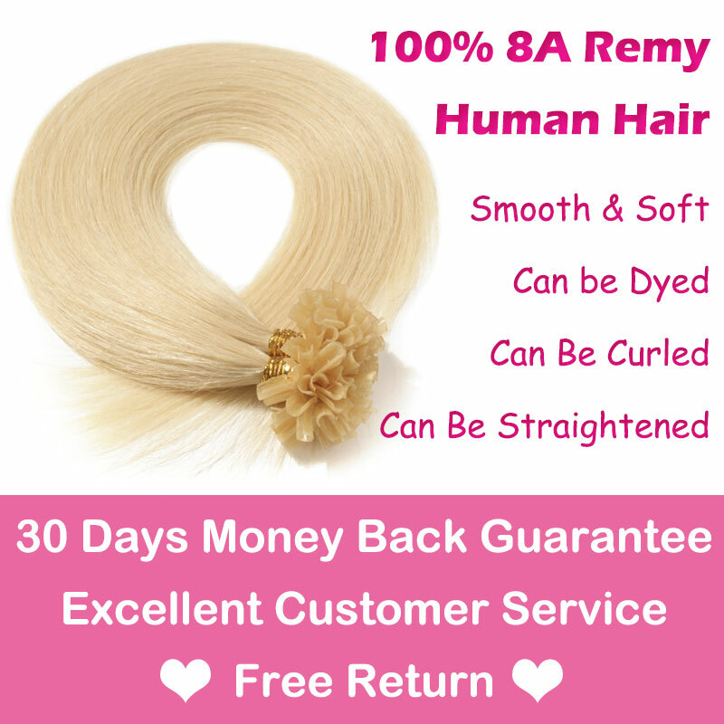 Nail U Tip Pre Bonded 100% Human Remy Hair Extensions 200strands Thick Highlight