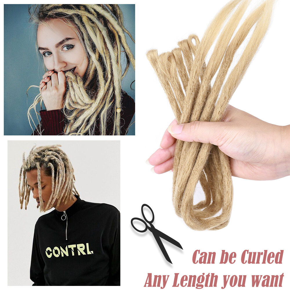 Long Ombre Dreadlocks Hair Extensions Synthetic Crochet Braiding Dreads Locs US