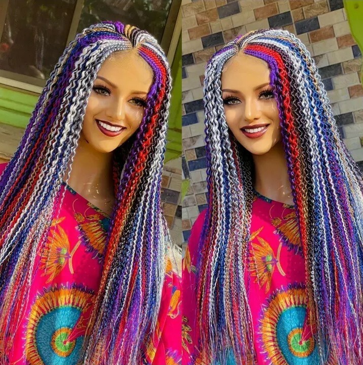 (SALES) WATERMELON BRAIDED WIG 28″