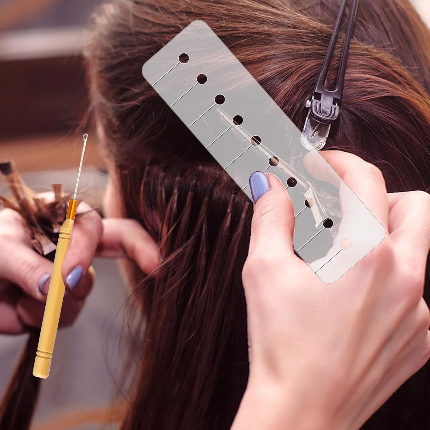 Heat Shield Guards For Hair Extension Multi Hole Shield Spacers Fusion Glue