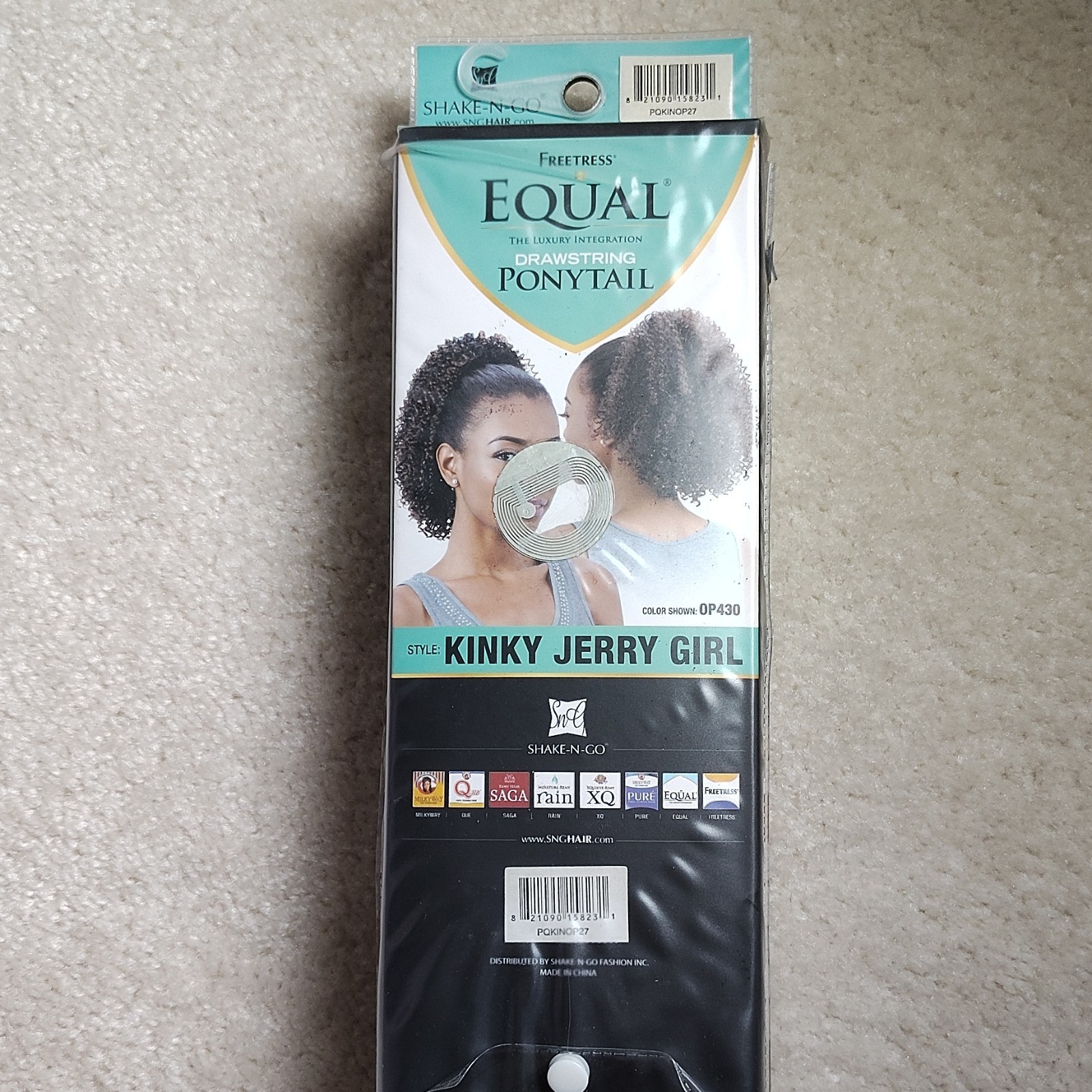 Freetress Equal Drawstring Ponytail Kinky Jerry Curl Synthetic OP27 11-20in