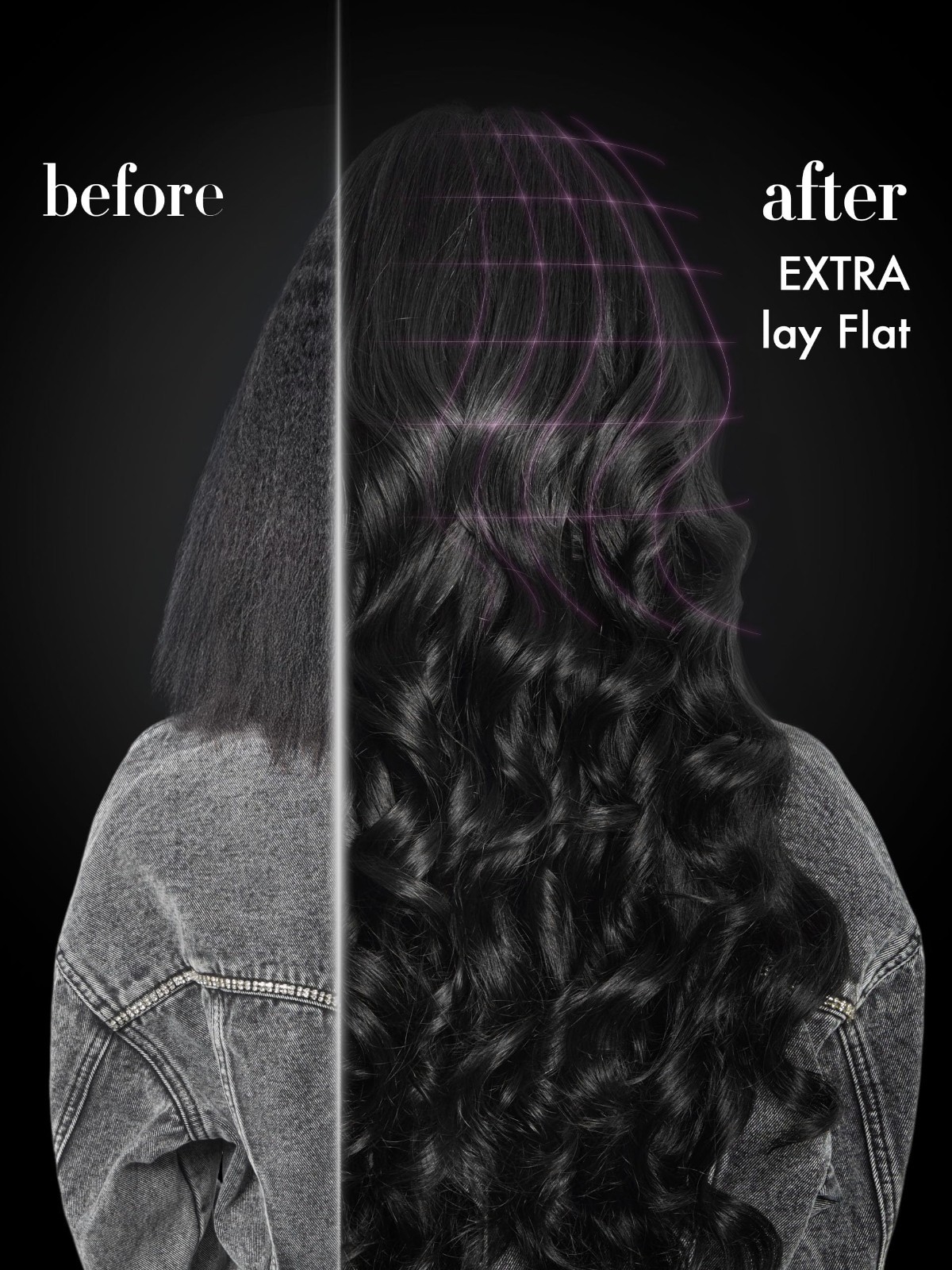 Body Wave Clip-In Hair Extensions 20″ Natural Black 110g 100% Remy Human Hair, S