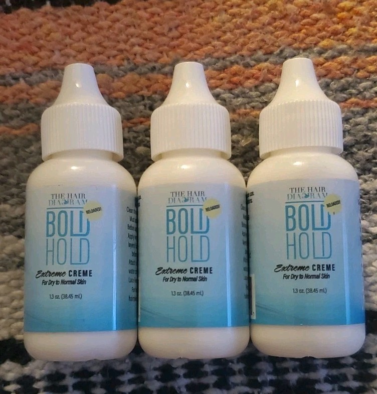 3 Pack Bold Hold Extreme Creme Reloaded Strong Hold Lace Front Wigs GLUE Hair