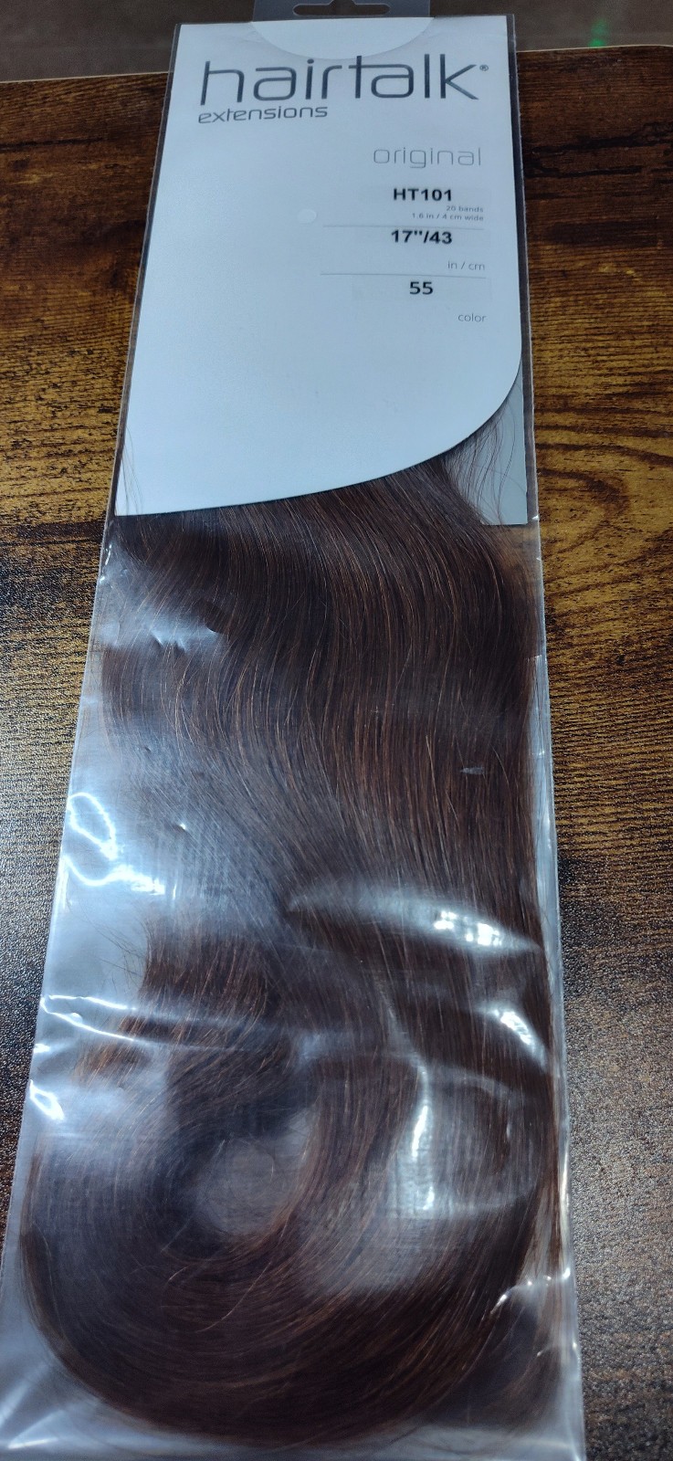 Hairtalk Hair Extensions original 20 bands HT101 17″ 43cm 55 Human Hair
