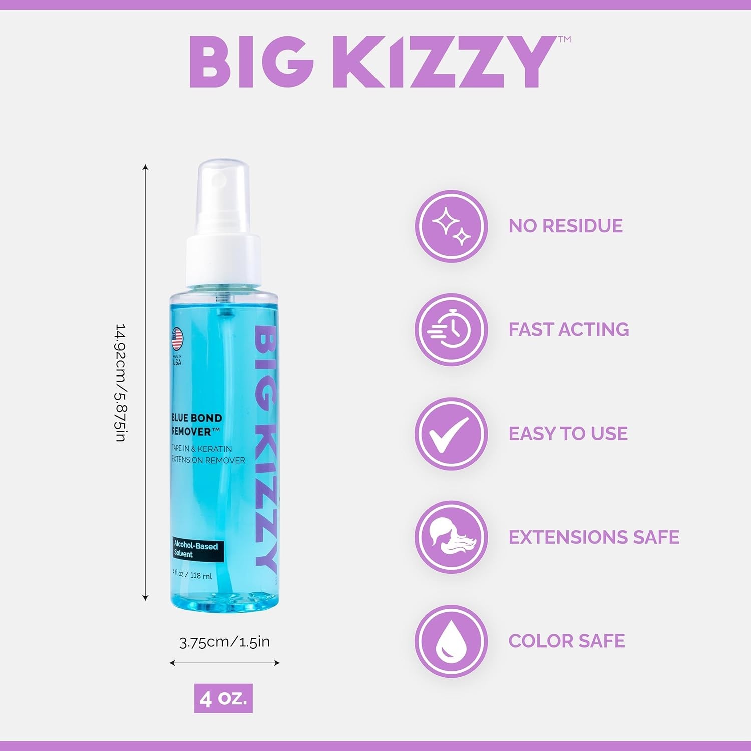 Blue Bond Remover – Tape in and Keratin Hair Extension Remover – Effortless, …