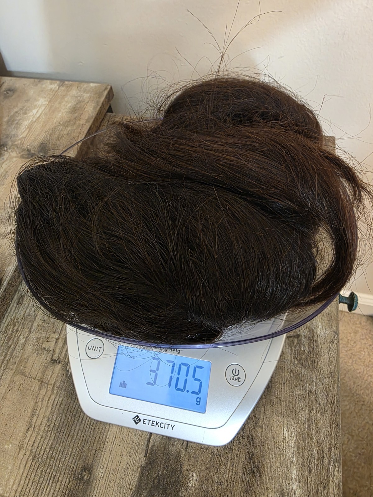 Human Hair super thick ponytail Straight Dark 50 inches 370 grams