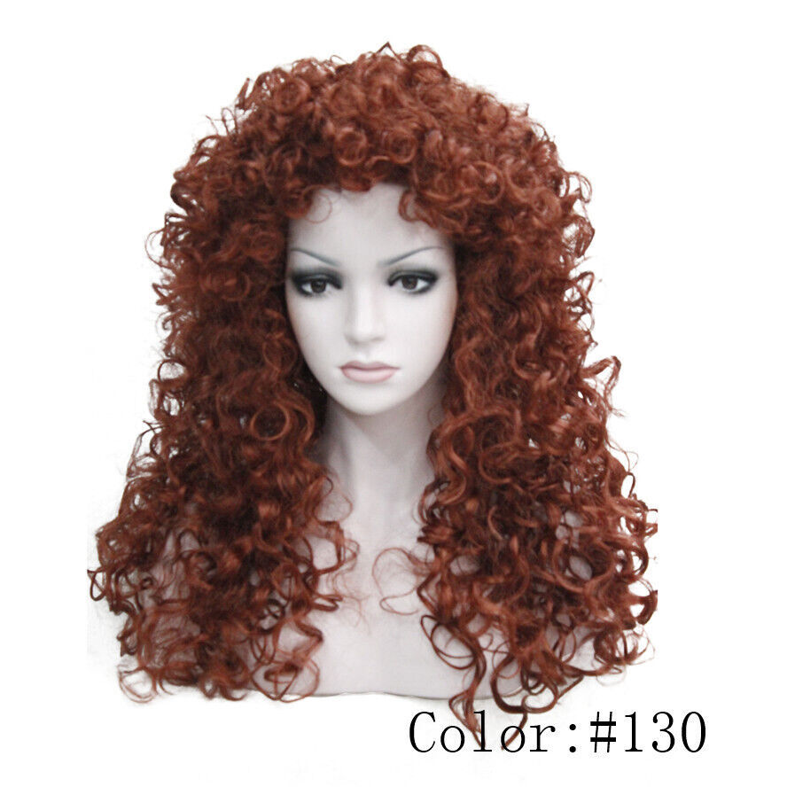 Ladies Long Curly wig w/ Tight Curls Wig in Fox red/Brown/Blonde Wigs