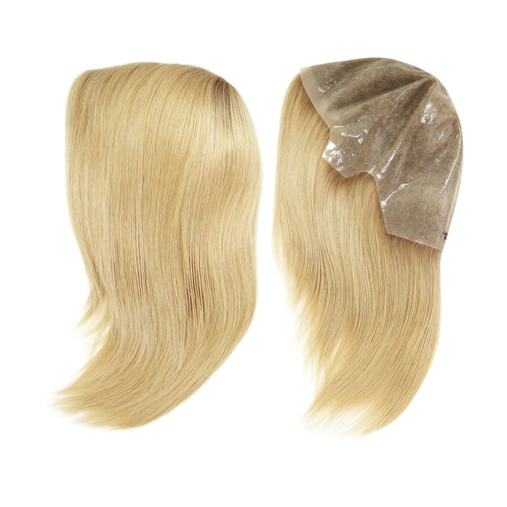 Women Chinese Hair Full Head Wig Thin Skin Wigs Human Hair Medium Size 10” #SIC