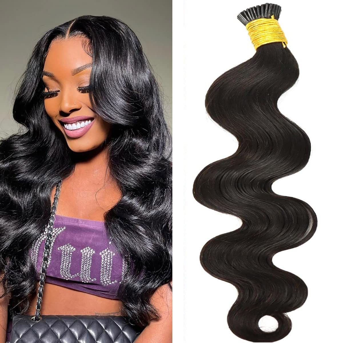 Smartinnov I Tips Body Wave Microlink Human Hair Extensions 26 Inch Brazilian
