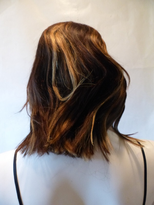 4X4 12″ CLOSURE STRAIGHT BOB HAIR WIG BLONDE/BROWN