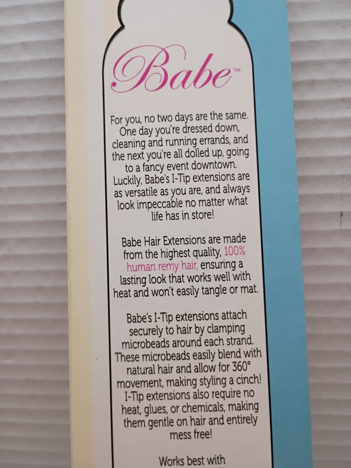 BABE i-Tip PINK MARY CATHERINE* Extensions 18″ 100% Remy Hair Straight New!