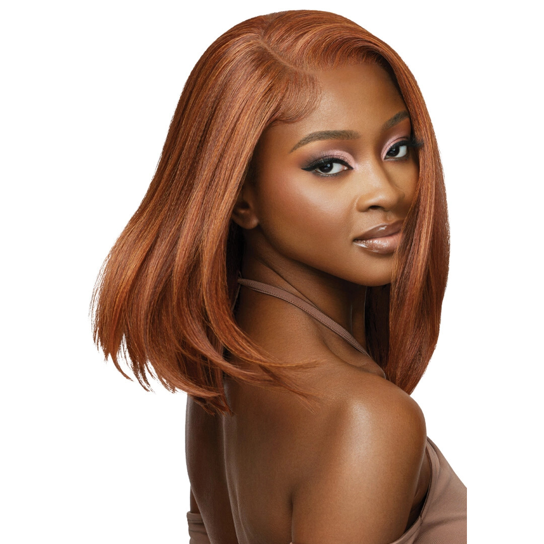 Outre Human Hair Blend 5×5 Lace Closure Wig – Hhb-natural Yaki 14″