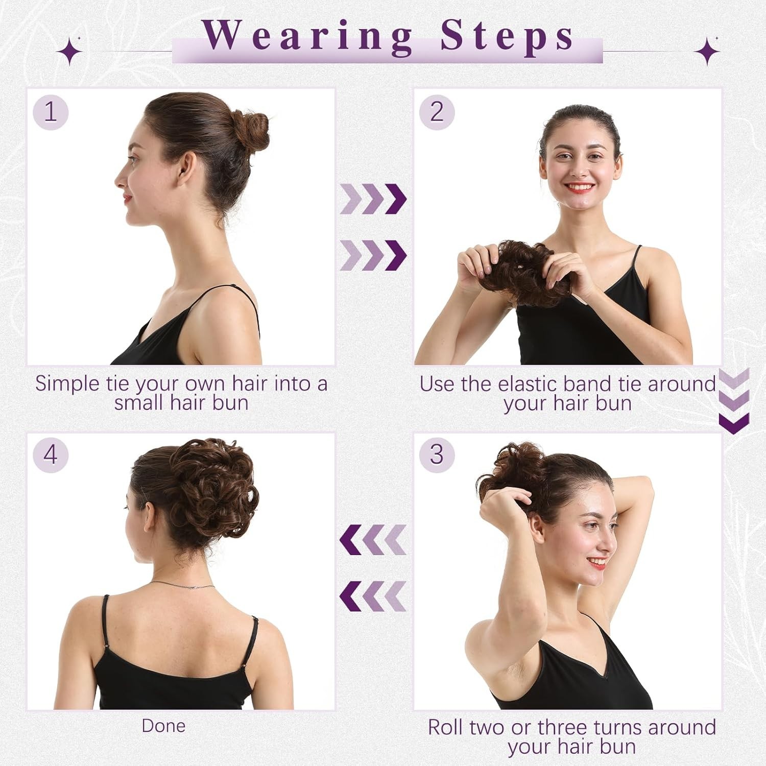 Soft Gray Salt and Pepper Bun – Human Hair Extension