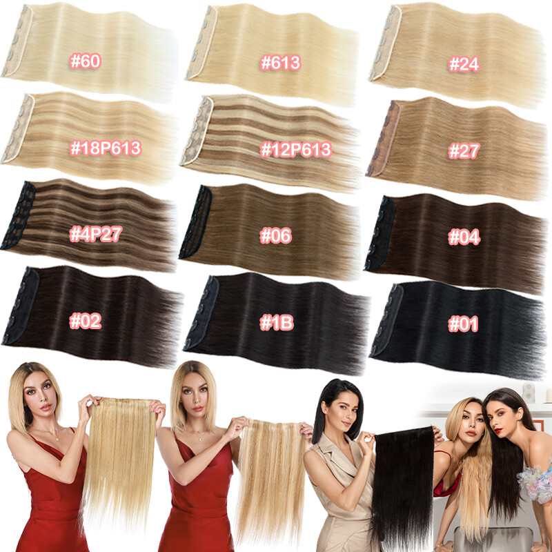 CLEARANCE Clip in One Piece 100% Real Human Remy Hair Extensions Full Head 1PCS