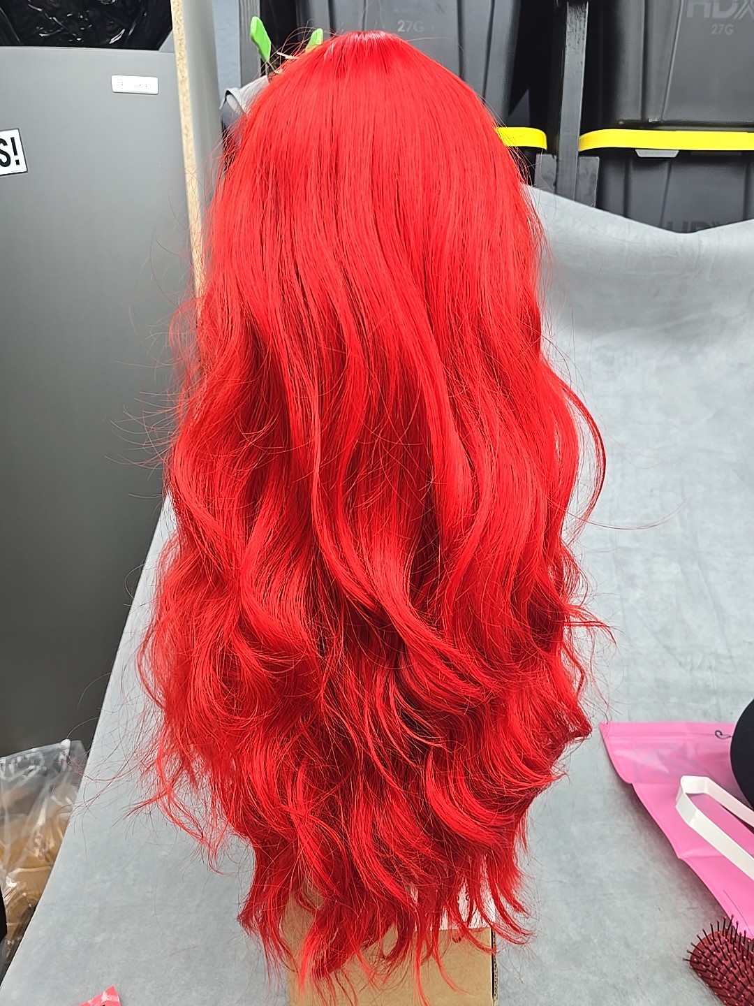 24-in Evelyn Hair Red Wig With Bangs