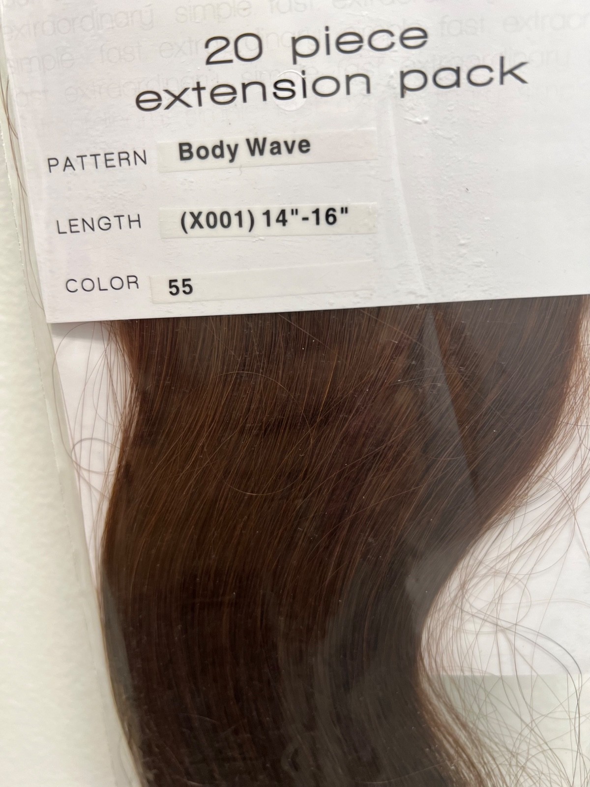 Hotheads, Tape In Hair Extensions, #55, 14-16′ , Body Waved.