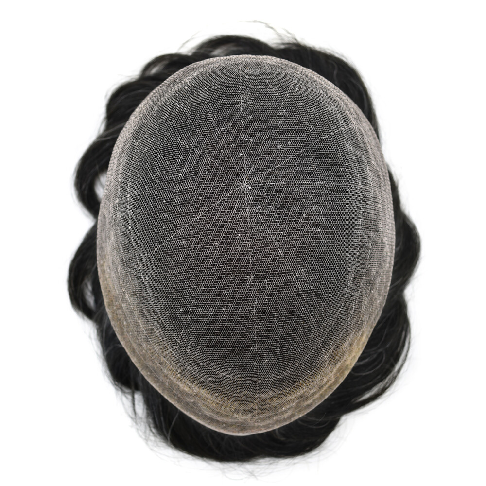 Mens Toupee Hair System Full French Lace Hairpiece Wig for Men Hair Replacements