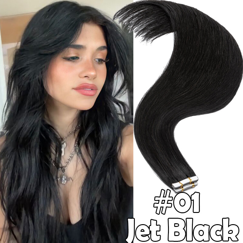 THICK 150G Skin Weft Tape in Remy Human Hair Extensions Full Head Glue US/Ombre