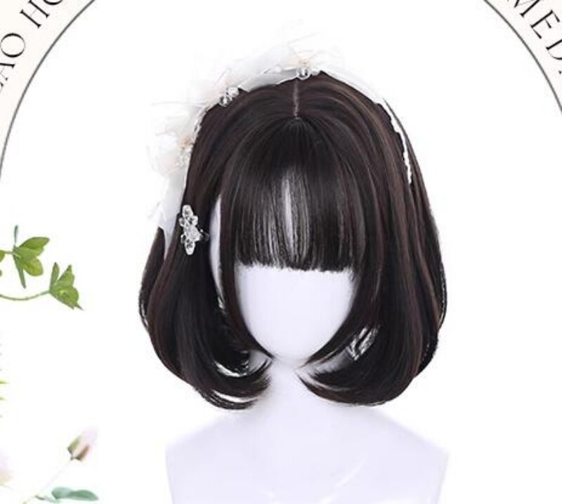 Harajuku Japanese Lolita New Hairpiece Cosplay Daily Cute JK Short Hair Full Wig