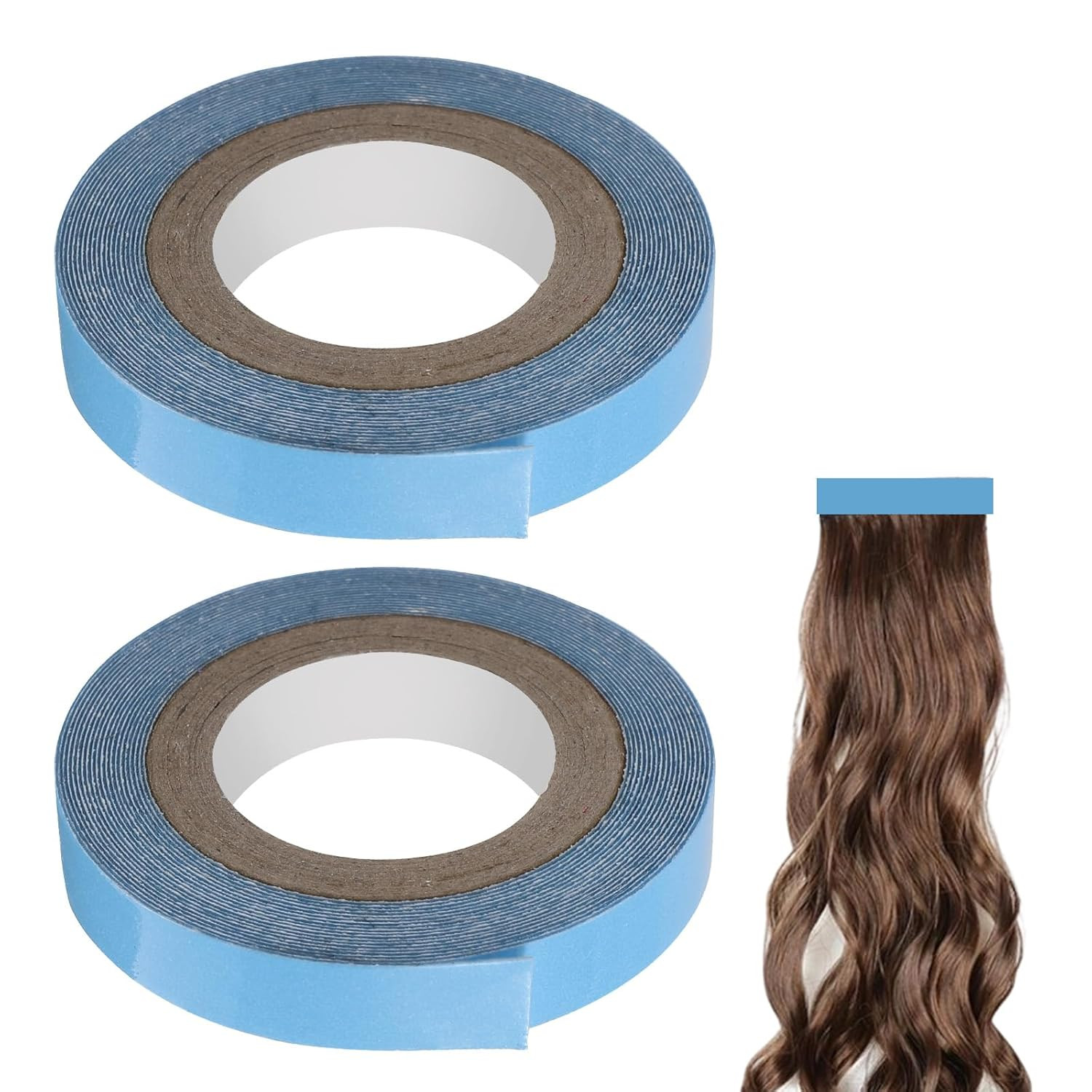 Double Sided Extension Tape Blue Roll Ultra Hold Waterproof Wig Tape 2 Pack