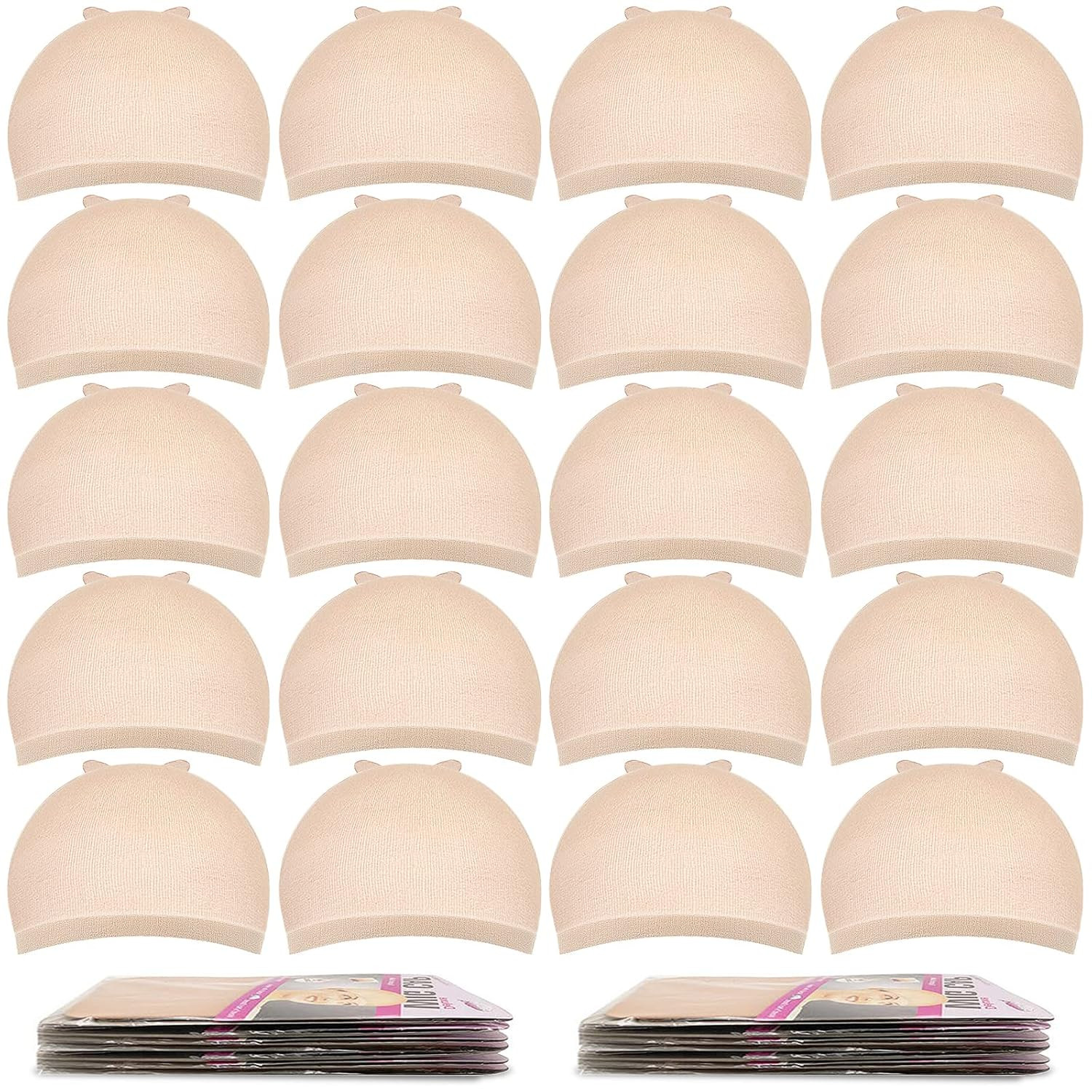 20 Pcs Black Stocking Wig Caps, Stretchy Nylon Wig Caps for Women Men