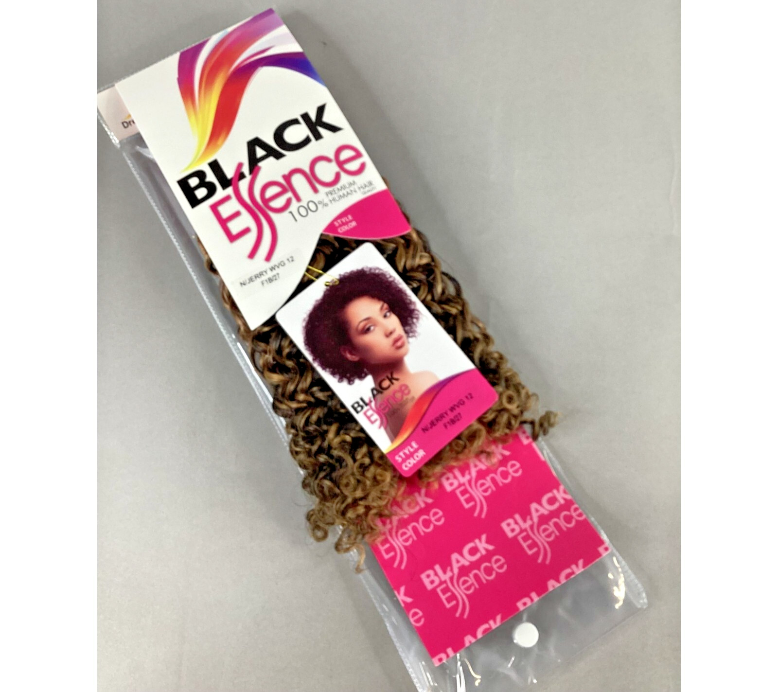 12″ Short Jerry Curl Color #F1B27 Off Black Highlights Blended Hair Extensions