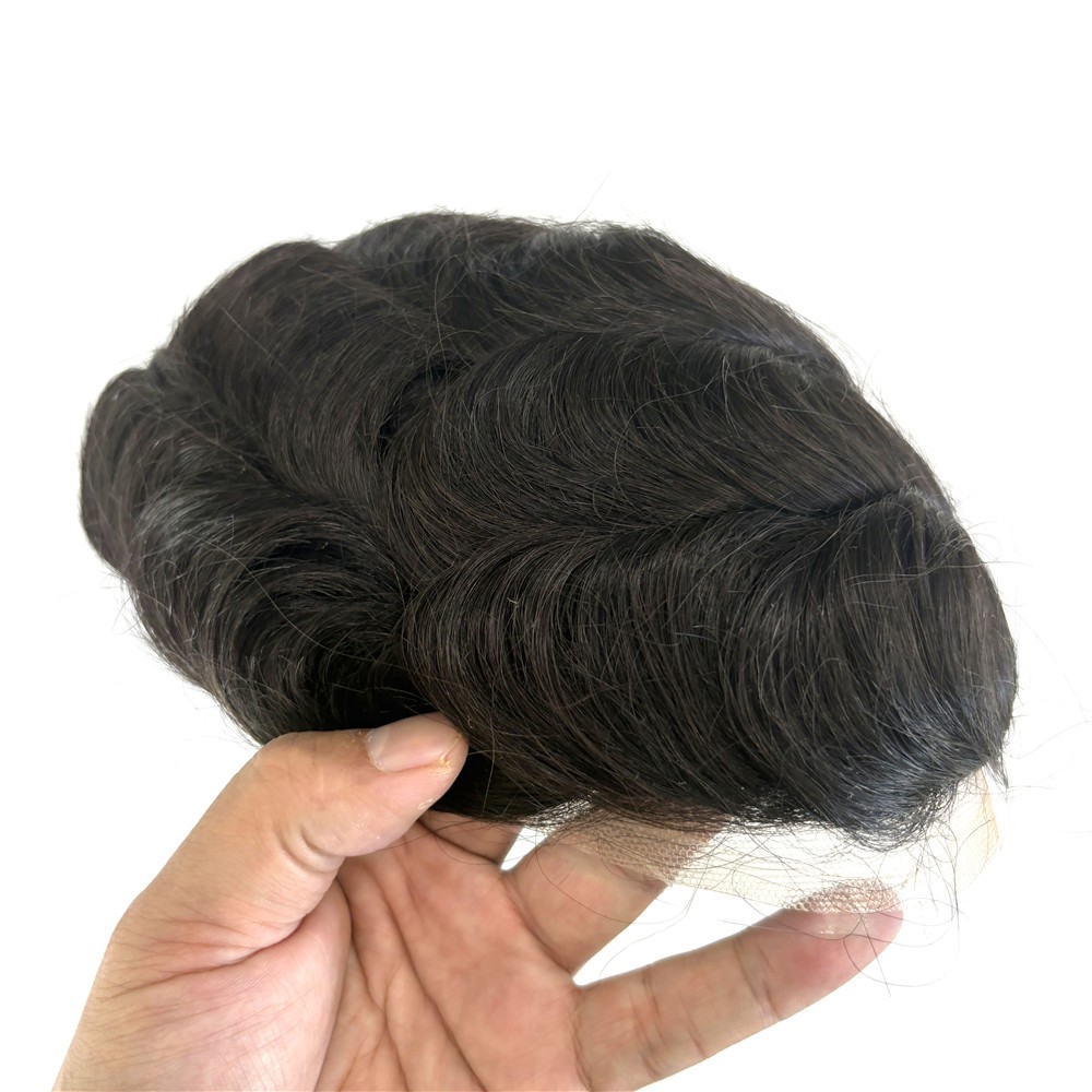 Mens Toupee Hair Replacement System Lace Front Mono Human Hair Pieces Versalite