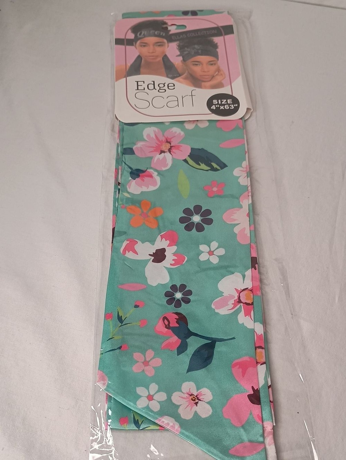 Queen Ellas Collection Women’s Satin Multicolor edge scarf floral