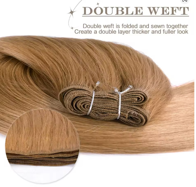 Human hair extensions weft/bundle 26-36″